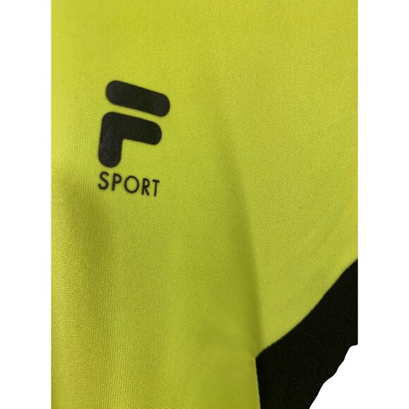 Fila Sport Black & Yellow Athletic Shorts & Shirt Set XXL XL Polyester Mens Acti - Picture 10 of 13